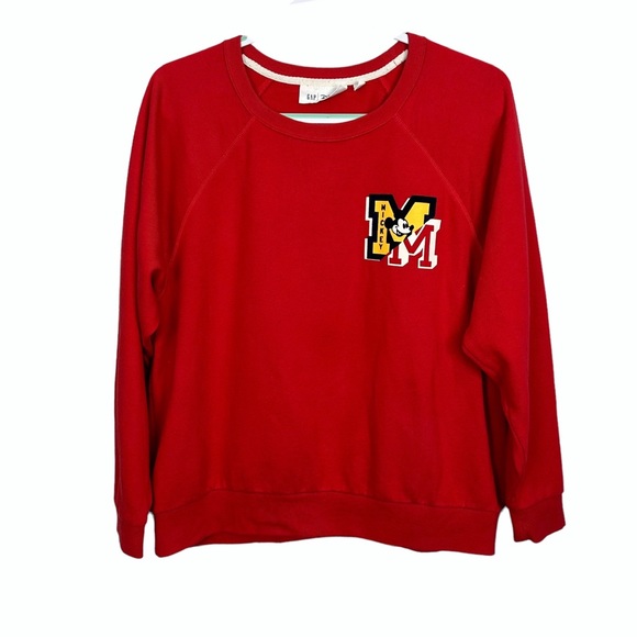 GAP x Disney Mickey Mouse Red Sweatshirt - Picture 1 of 8